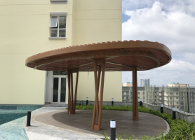 SẢN XUẤT VÀ THI CÔNG - MÁI CHE TẦNG 21, KHUNG THÉP TRANG TRÍ - GOLDEN STAR - Q7